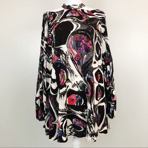 Free People • Black Multi Drift Away Top/Dress S